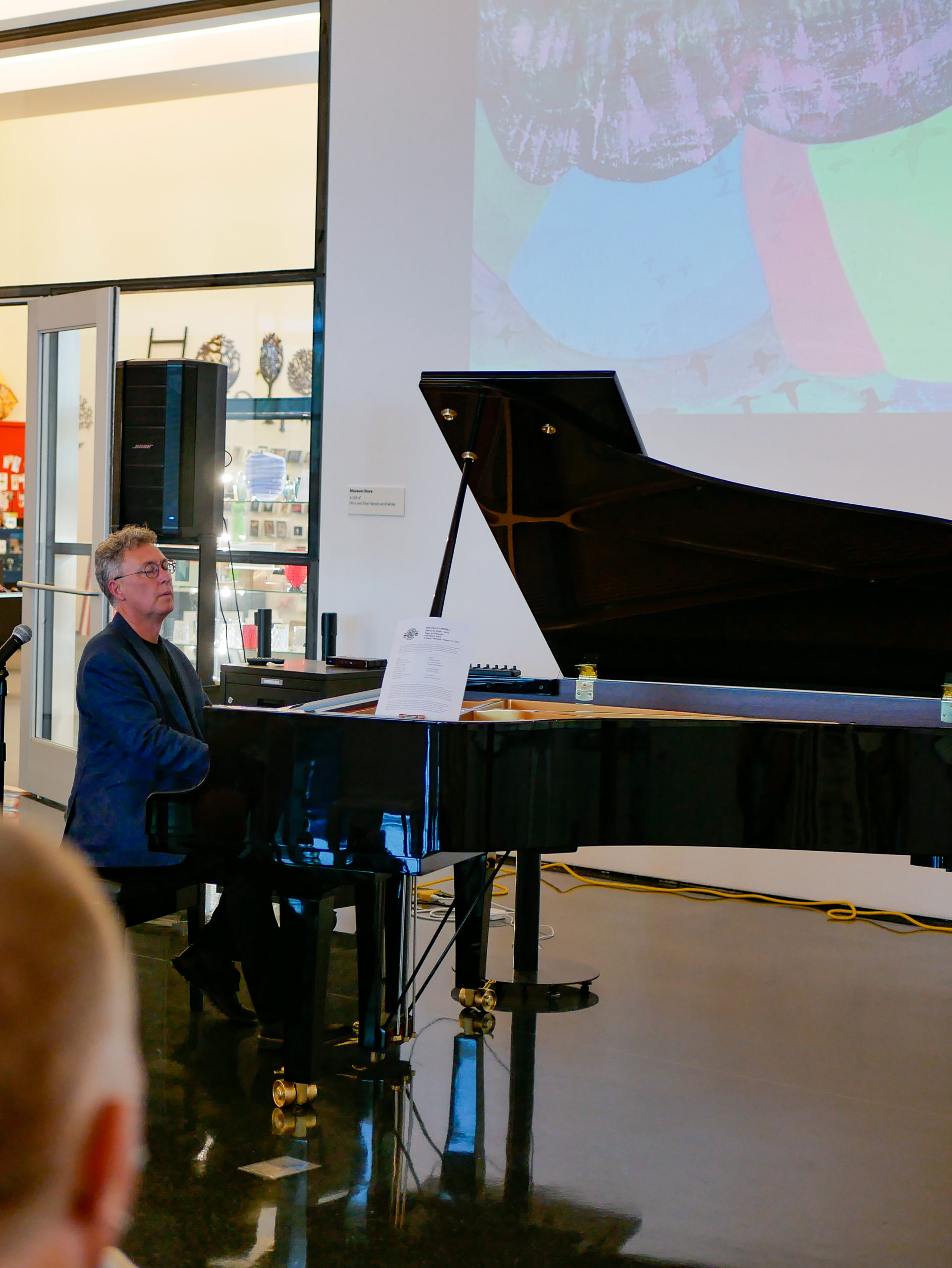 William Campbell, a Quad City pianist, performs neoclassical compositions at the Figge Art Museum.