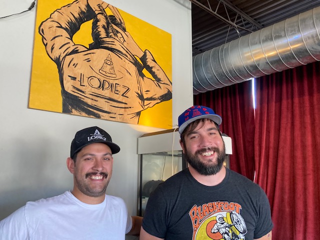 Brothers Peter (left) and Andrew Lopez at Lopiez Pizza, Davenport.