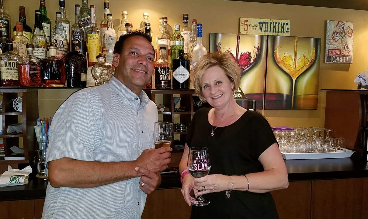 Kevin and Diane Koster are owners of the wine store and lounge, 3402 Elmore Ave., Davenport.